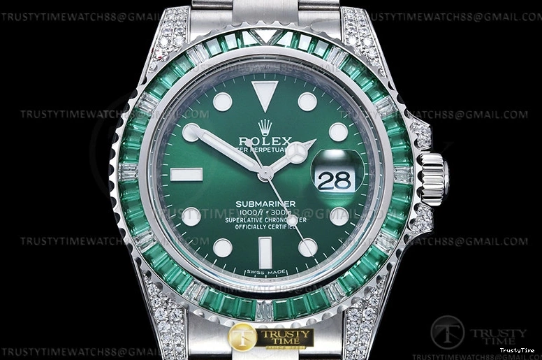 0328 Elegant Submariner 116610LV 904L Dia SS SS Grn Noob A 1080